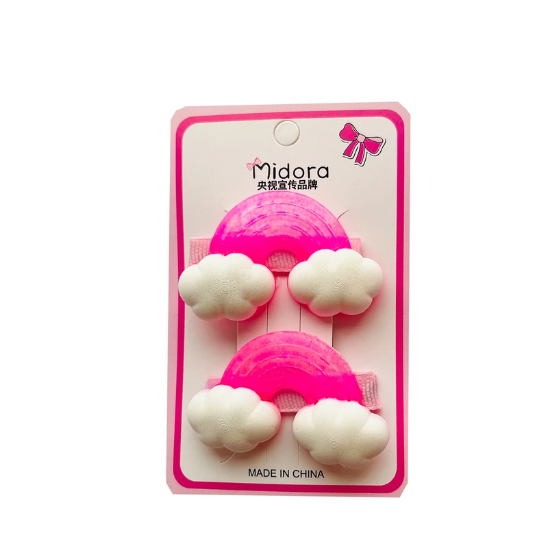 گیره مو دخترانه مدل ابر رویایی بسته 2 عددی