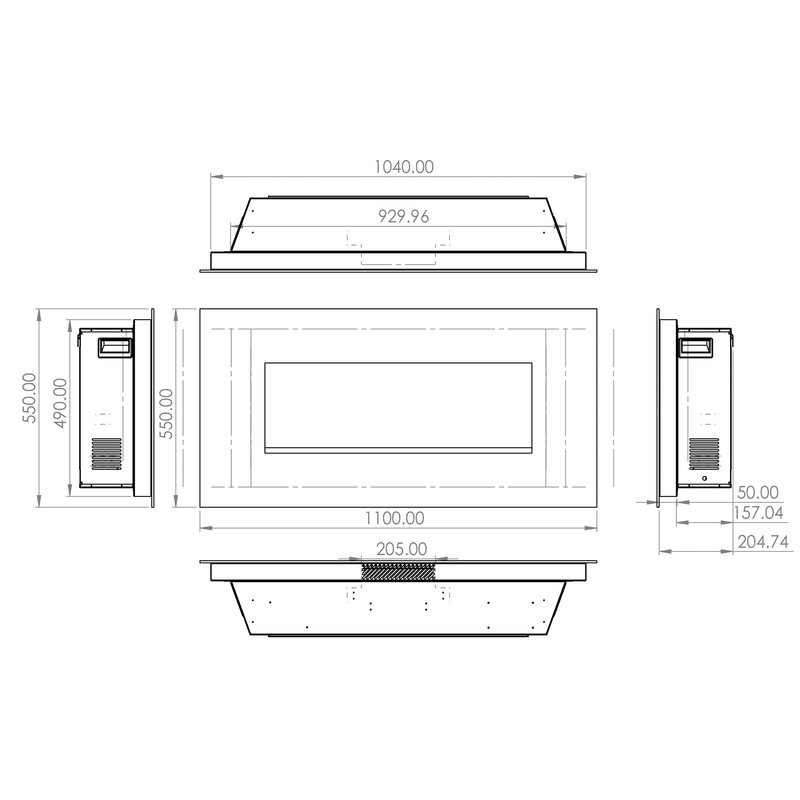 شومینه دیواری برقی شومینه آوالون مدل هالیوود 110 شومینه دیواری برقی شومینه آوالون مدل هالیوود 110