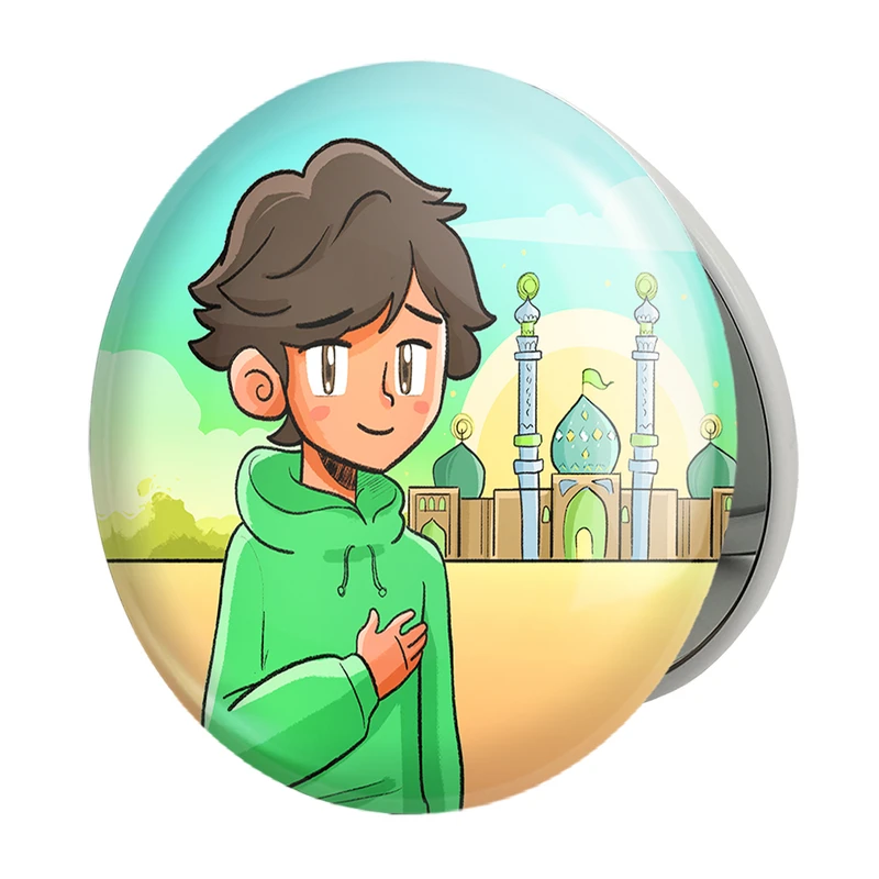 آینه جیبی خندالو طرح نیمه شعبان کودکانه مدل تاشو کد 25524 