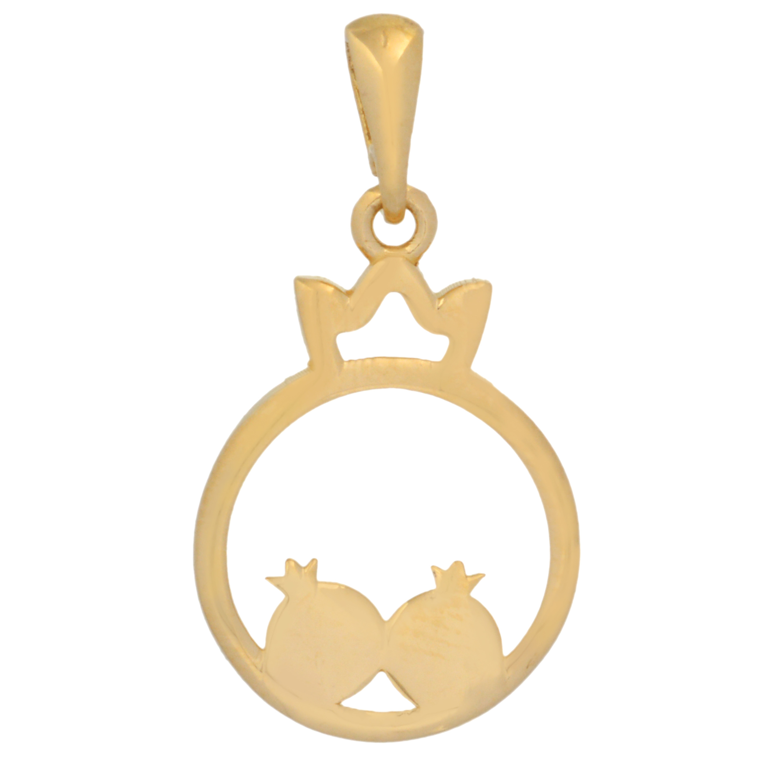 آویز گردنبند طلا 18 عیار زنانه طلای مستجابی مدل انار کد 1