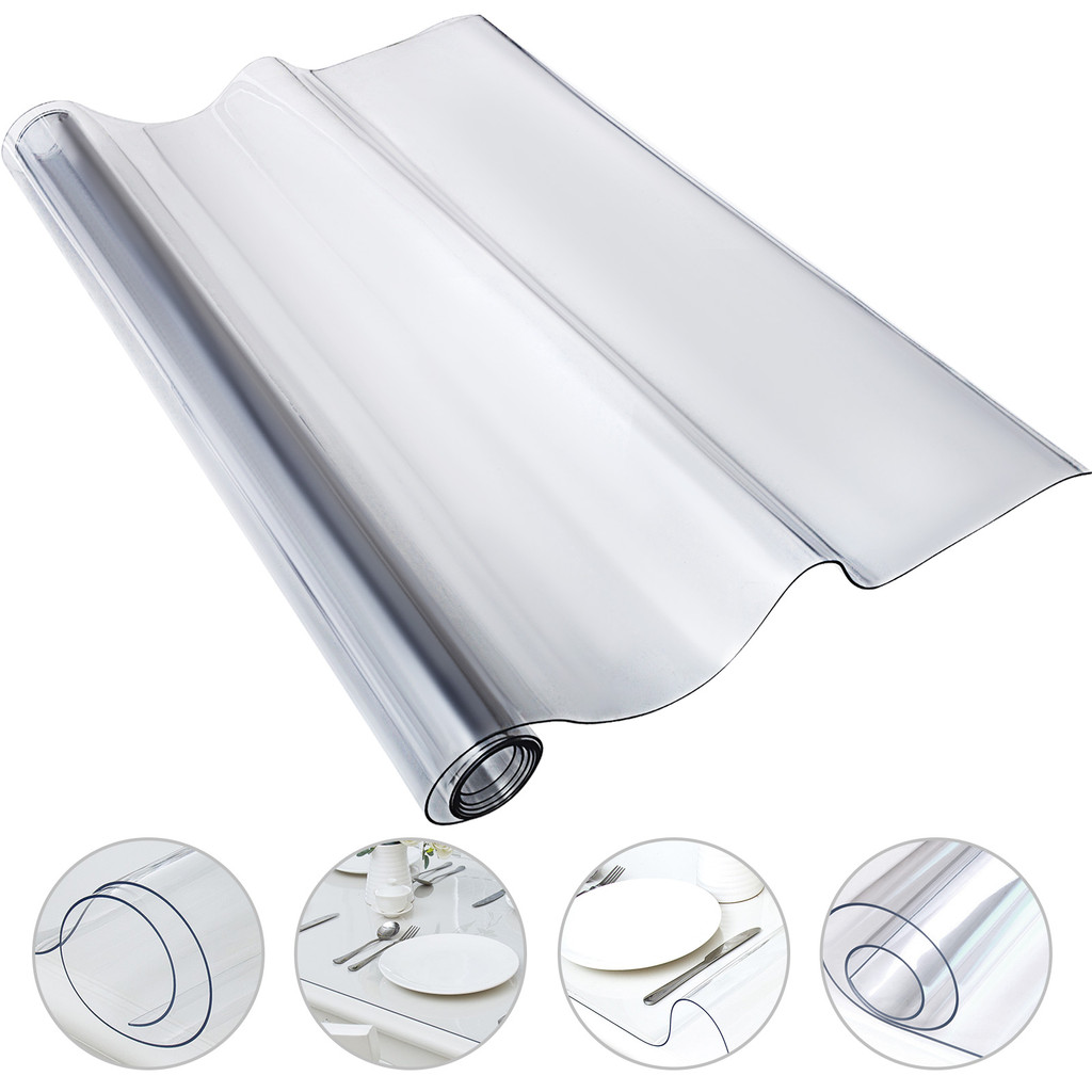 طلق‌ رومیزی مدل کریستال ضخیم کد A90-T140 سایز 140×90 سانتی متر