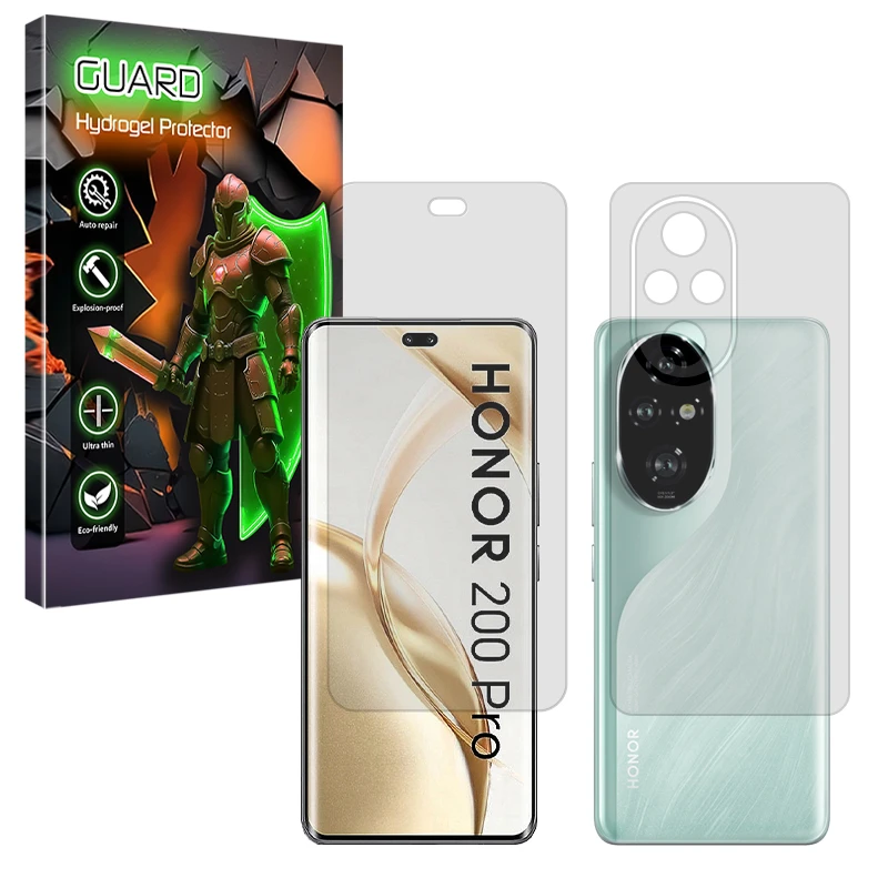 محافظ صفحه نمایش مات گارد مدل Tough مناسب برای گوشی موبایل آنر 200 Pro به همراه محافظ پشت گوشی