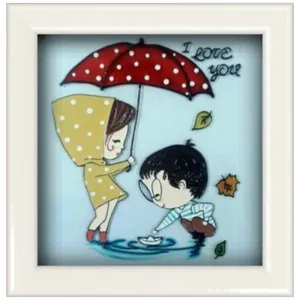تابلو ویترای طرح love کد 23