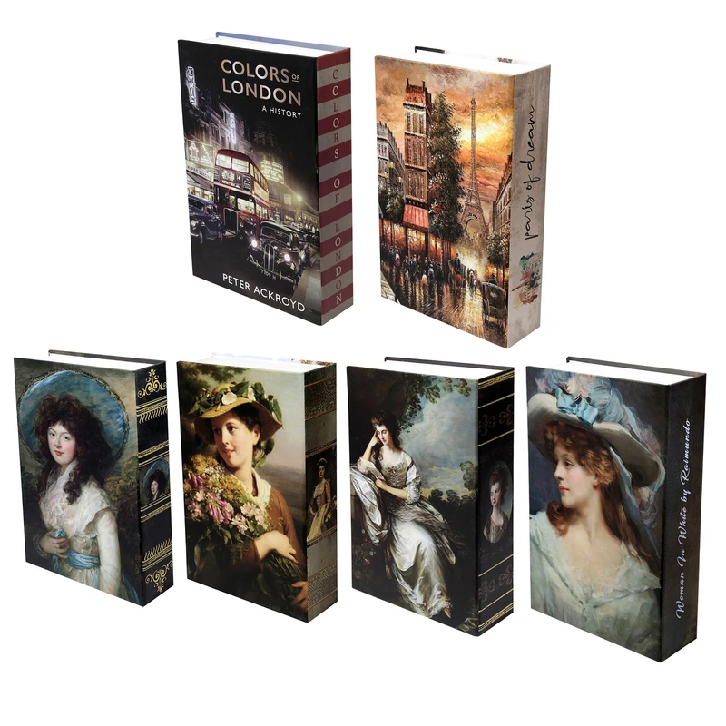 جعبه دکوری مدل کتاب دکوراتیو کد 606 مجموعه 6 عددی