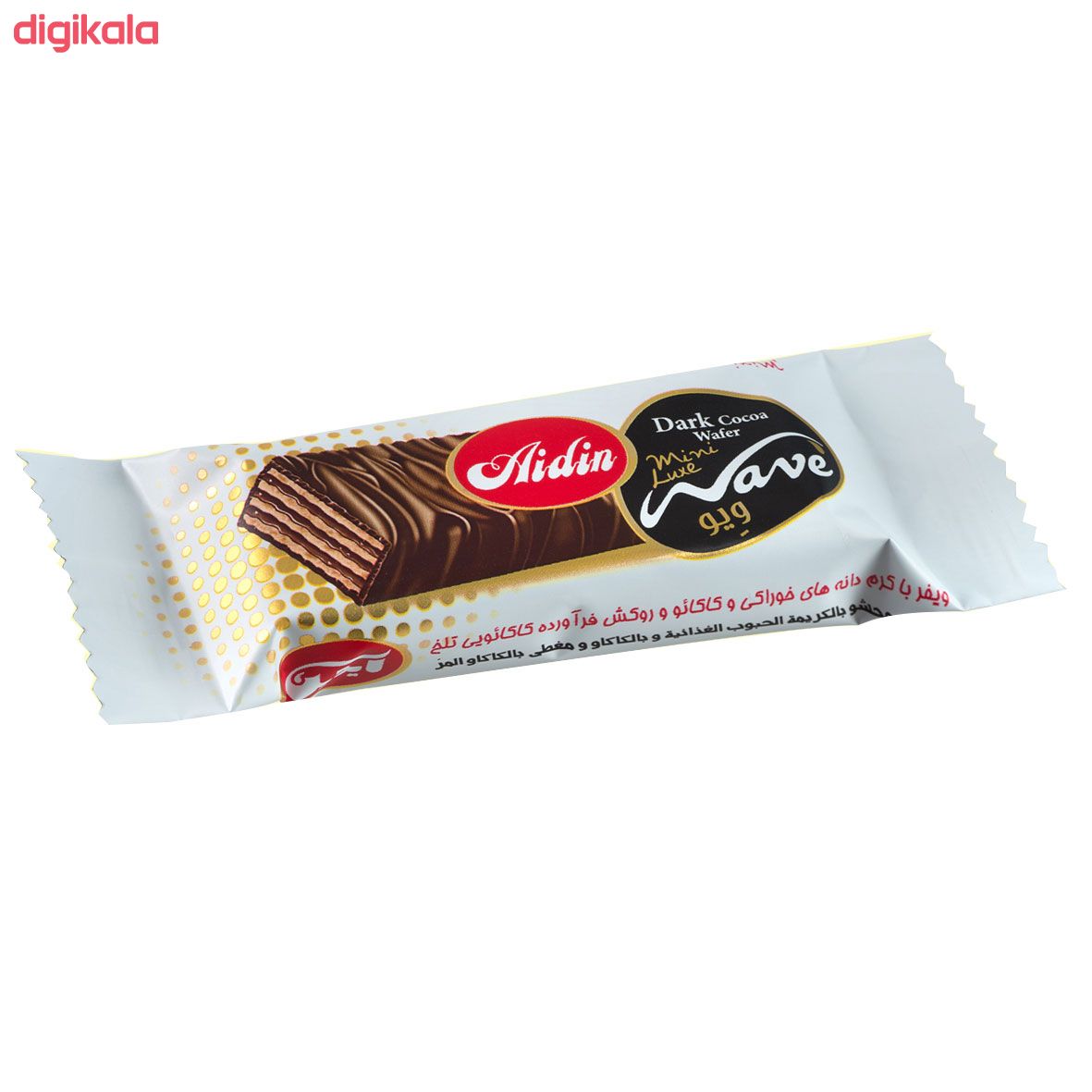 مینی ویفر شکلات تلخ آیدین بسته 40 عددی main 1 2