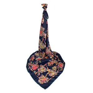 روسری زنانه مدل ابریشم طرح گل