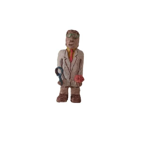 مجسمه چوبی طرح دکتر مغز کد 03
