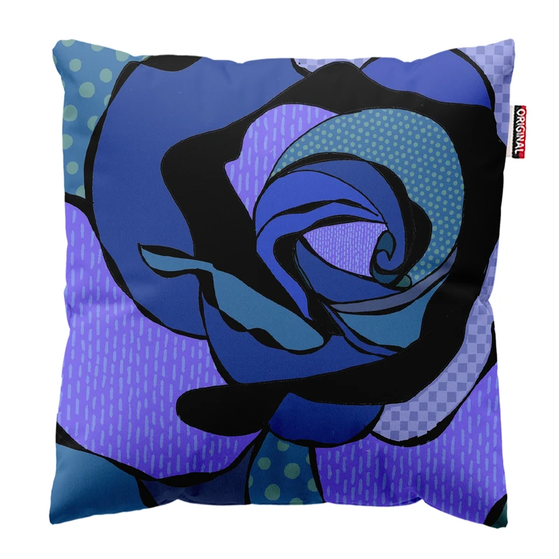 کوسن پاد آفرین مدل مینیمال طرح گل و برگ کد PK402389 سایز 40*40 سانتی متر