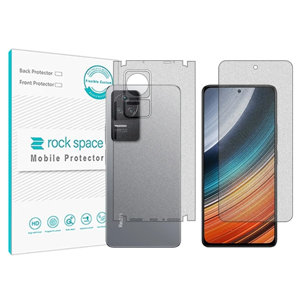 محافظ صفحه نمایش مات راک اسپیس مدل HyMTT  مناسب برای گوشی موبایل شیائومی Redmi K40S به همراه محافظ پشت