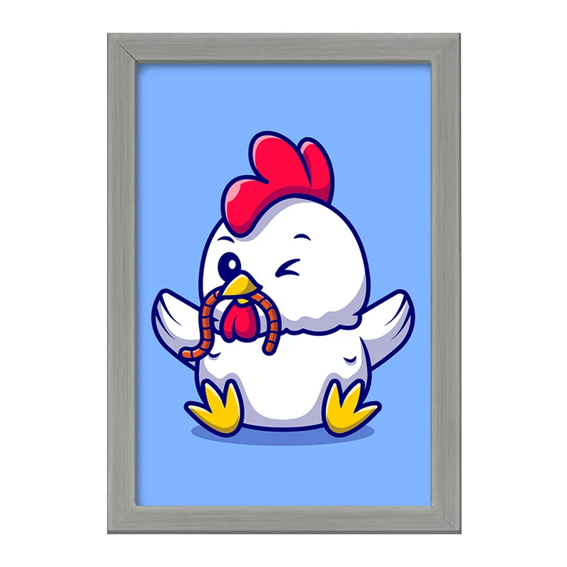 تابلو خندالو طرح حیوانات بامزه خروس کد 29738