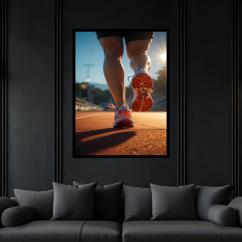 تابلو بکلیت طرح ورزشی دو  و میدانی مدل B-bu6996 فریم مشکی