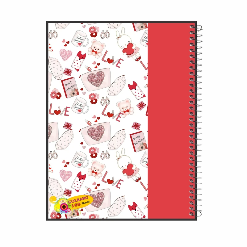 دفتر مشق 160 برگ گلبرگ طرح دخترانه کد 6021