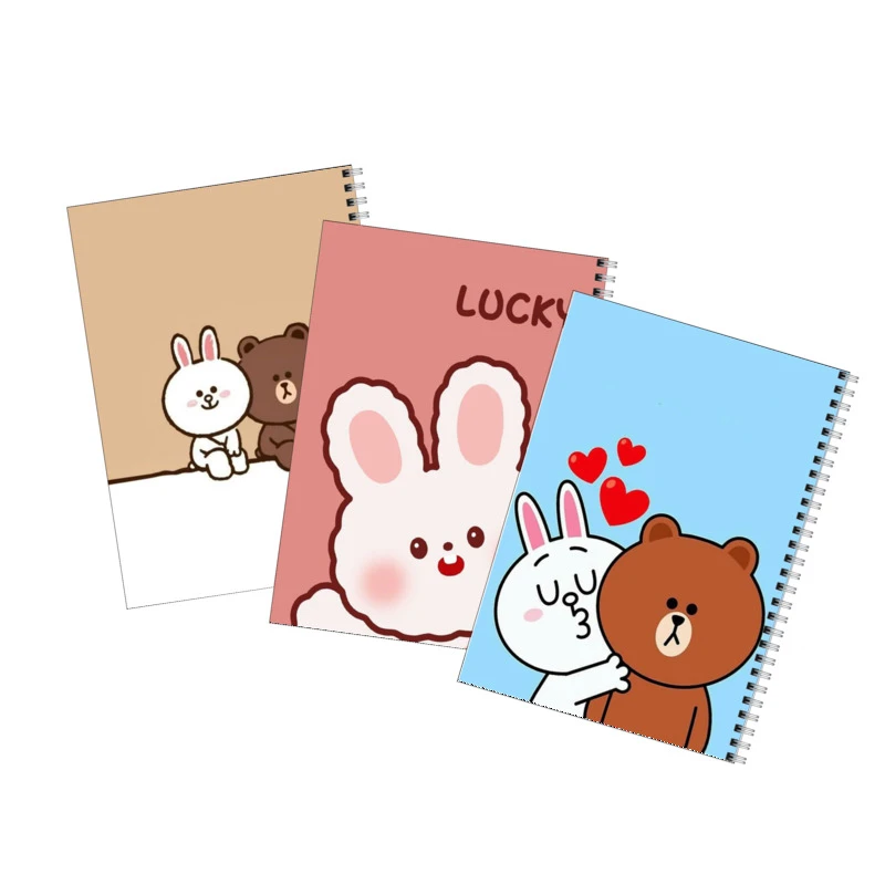 دفتر مشق 80 برگ بامبیلیپ طرح عاشقانه خرگوش کد 106 مجموعه 3 عددی