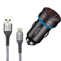 شارژر فندکی لیتو مدل LC-C2 به همراه کابل تبدیل USB-C