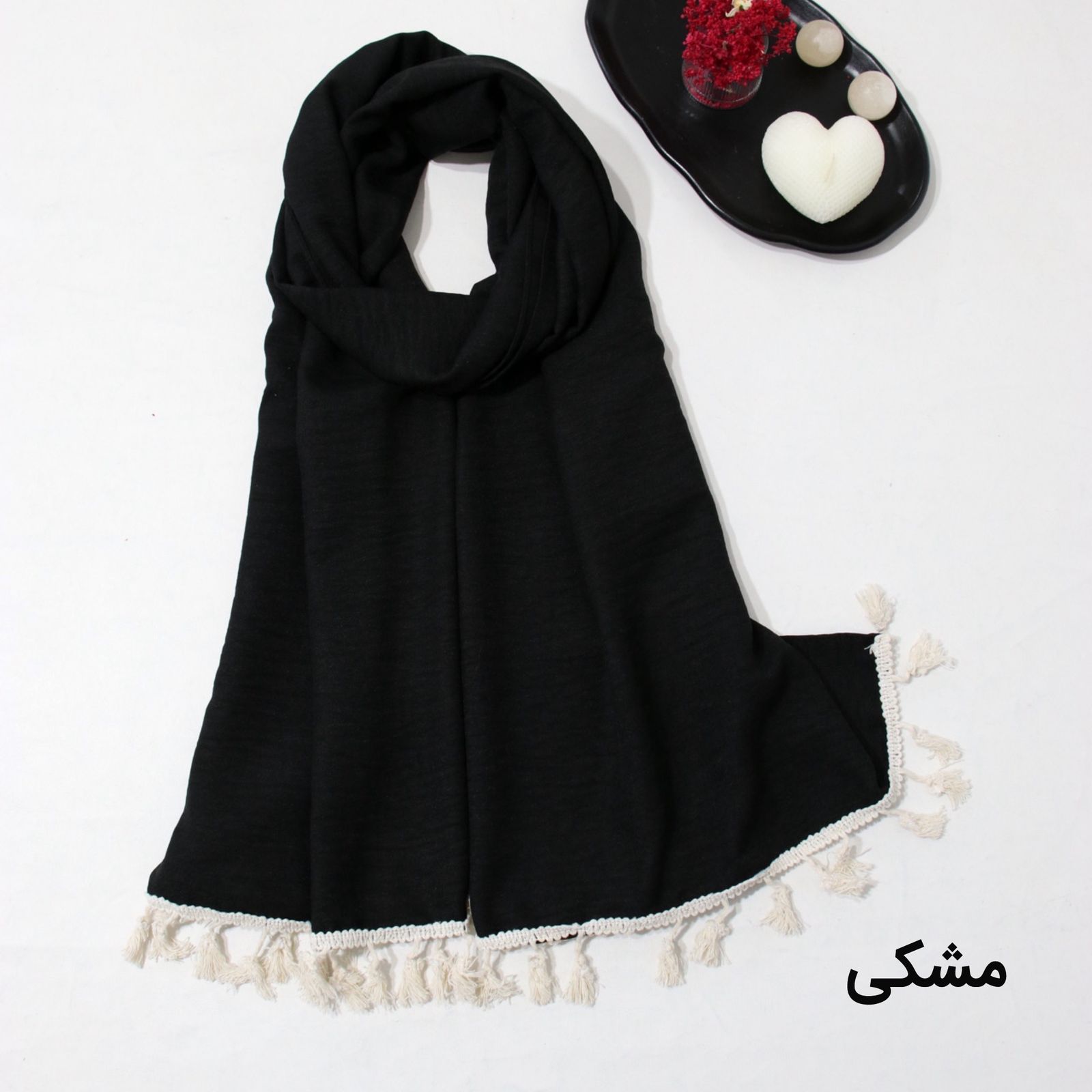 شال زنانه مدل نخی وارداتی طرح ساده حاشیه دار کد ana-4012 -  - 39