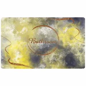 پادری مدل سه لایه رویه مخمل طرح حمام کد 1416 سایز 75x45 سانتی متر