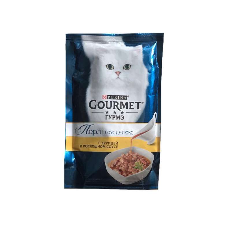 غذای پوچ گربه پورینا مدل گوشت مرغ در سس وزن 85 گرم