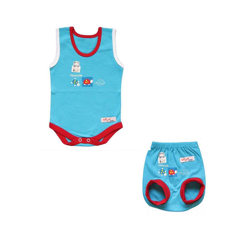 ست بادی و شورت نوزادی تاپ لاین مدل لاکپشت