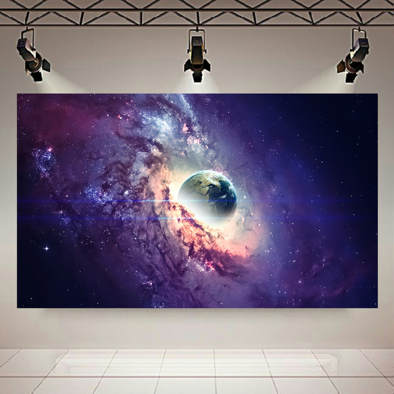 تابلو بوم طرح کهکشان و ستارگان مدل سیاره و سحابی کد AR6380