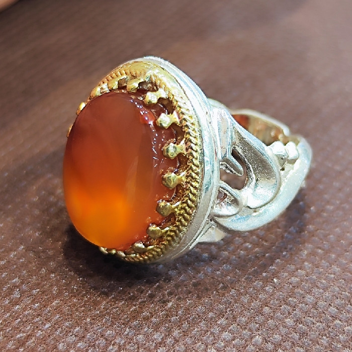 انگشتر نقره مردانه مدل سنگ عقیق یمانی کد 77 انگشتر نقره مردانه مدل سنگ عقیق یمانی کد 77