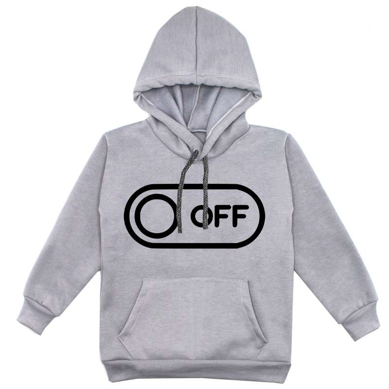 هودی پسرانه مدل F88 OFF رنگ طوسی