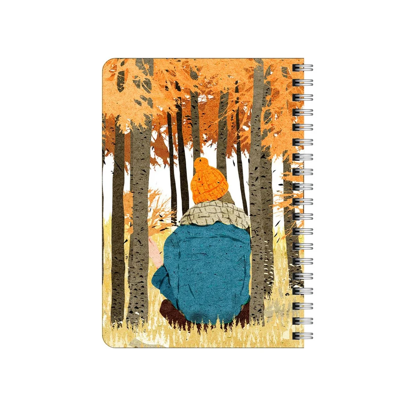 دفترچه یادداشت بامبیلیپ مدل درخت های پاییزی و دختر کد 9568537