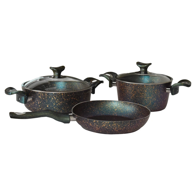 سرویس قابلمه و تابه گرانیت 5 پارچه لینس مدل Naz