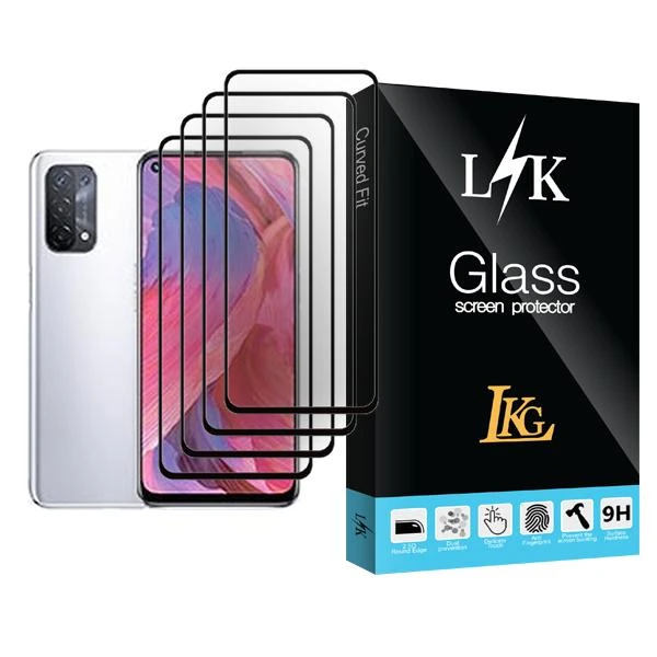 محافظ صفحه نمایش ال کا جی مدل LK Glass MIX004 مناسب برای گوشی موبایل اوپو A74 5G بسته چهار عددی