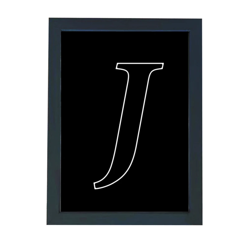 تابلو گالری چهره پرداز رخ مدل حرف J طرح عاشقانه دکوری کد Alphabet_10014
