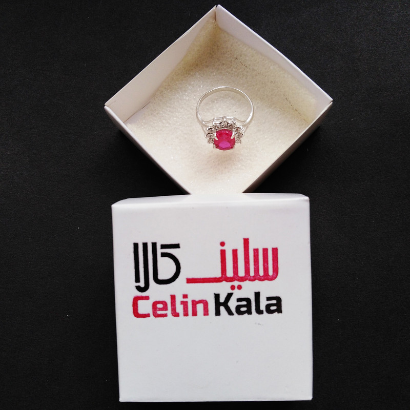 انگشتر نقره زنانه سلین کالا مدل یاقوت سرخ ce-yagh10