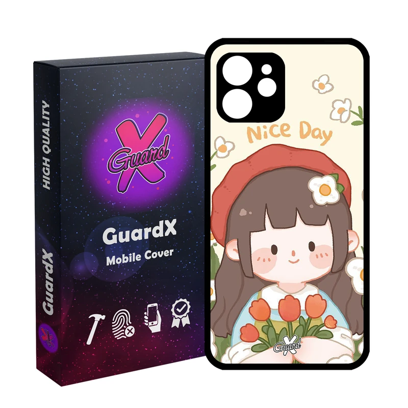 کاور گارد ایکس طرح Girl مدل Glass10633 مناسب برای گوشی موبایل اپل iPhone 12