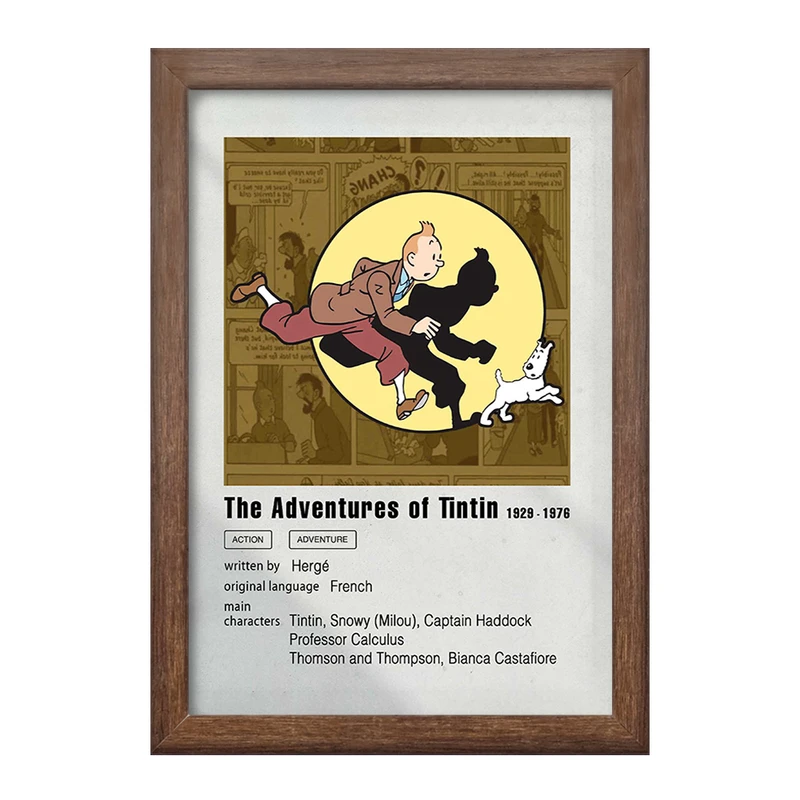 تابلو خندالو طرح تن تن (Tintin) کد F11254