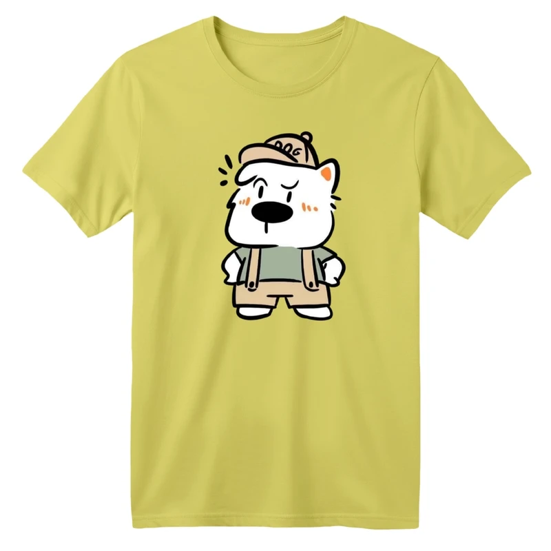 تی شرت آستین کوتاه یقه گرد بچگانه مدل خرس بامزه