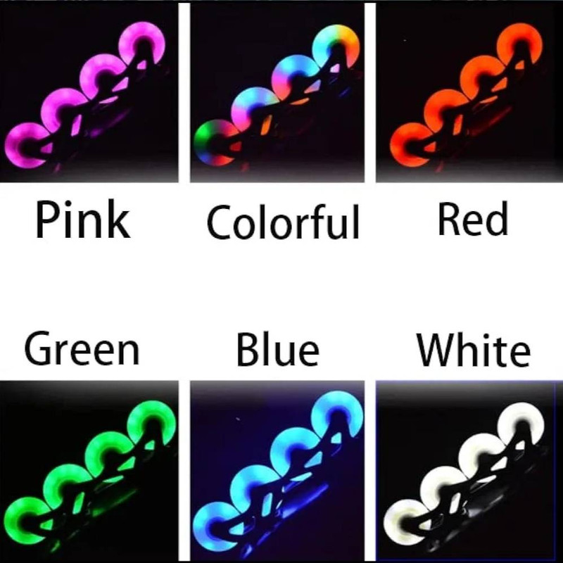 چرخ اسکیت مدل LED76RGB به همراه بوش و بلبرینگ