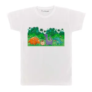 تی شرت بچگانه پرمانه طرح دایناسورهای بامزه کد pmt.5131