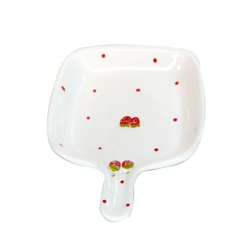 ظرف سرو مدل مربع طرح توت فرنگی