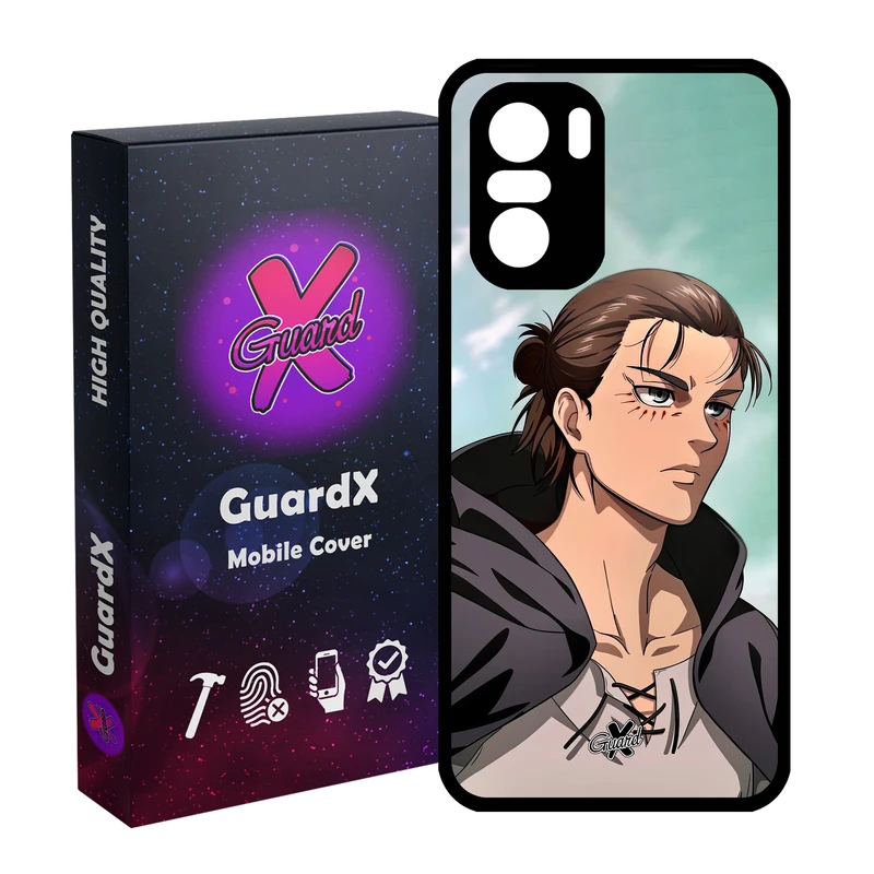 کاور گارد ایکس طرح Eren Yeager Anime مدل Glass10626 مناسب برای گوشی موبایل شیائومی Poco F3/MI 11X/MI 11X Pro/Redmi K40/K40 Pro