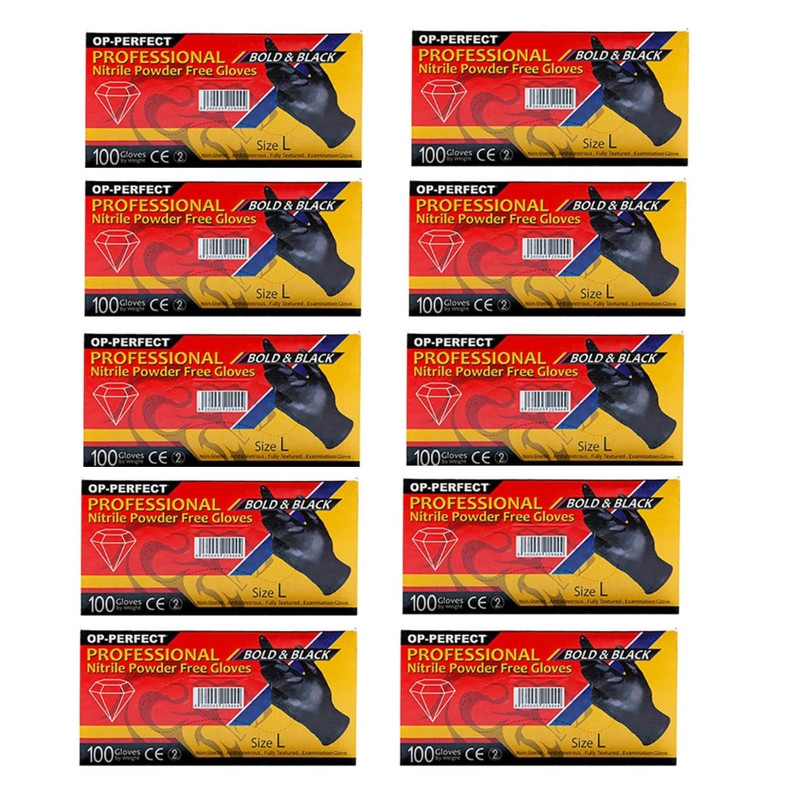 دستکش نیتریل اوپی پرفکت مدل K2080 سایز L مجموعه 10 عددی