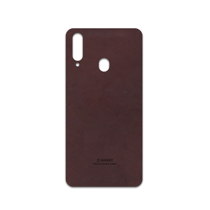 برچسب پوششی ماهوت مدل Matte-Dark-Brown-Leather مناسب برای گوشی موبایل سامسونگ Galaxy A20s