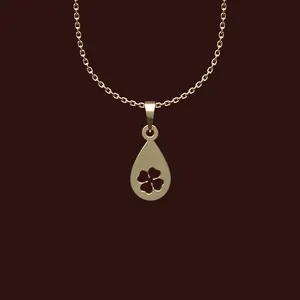 گردنبند طلا 18 عیار زنانه مدوپد مدل گل کد X2-1-1216