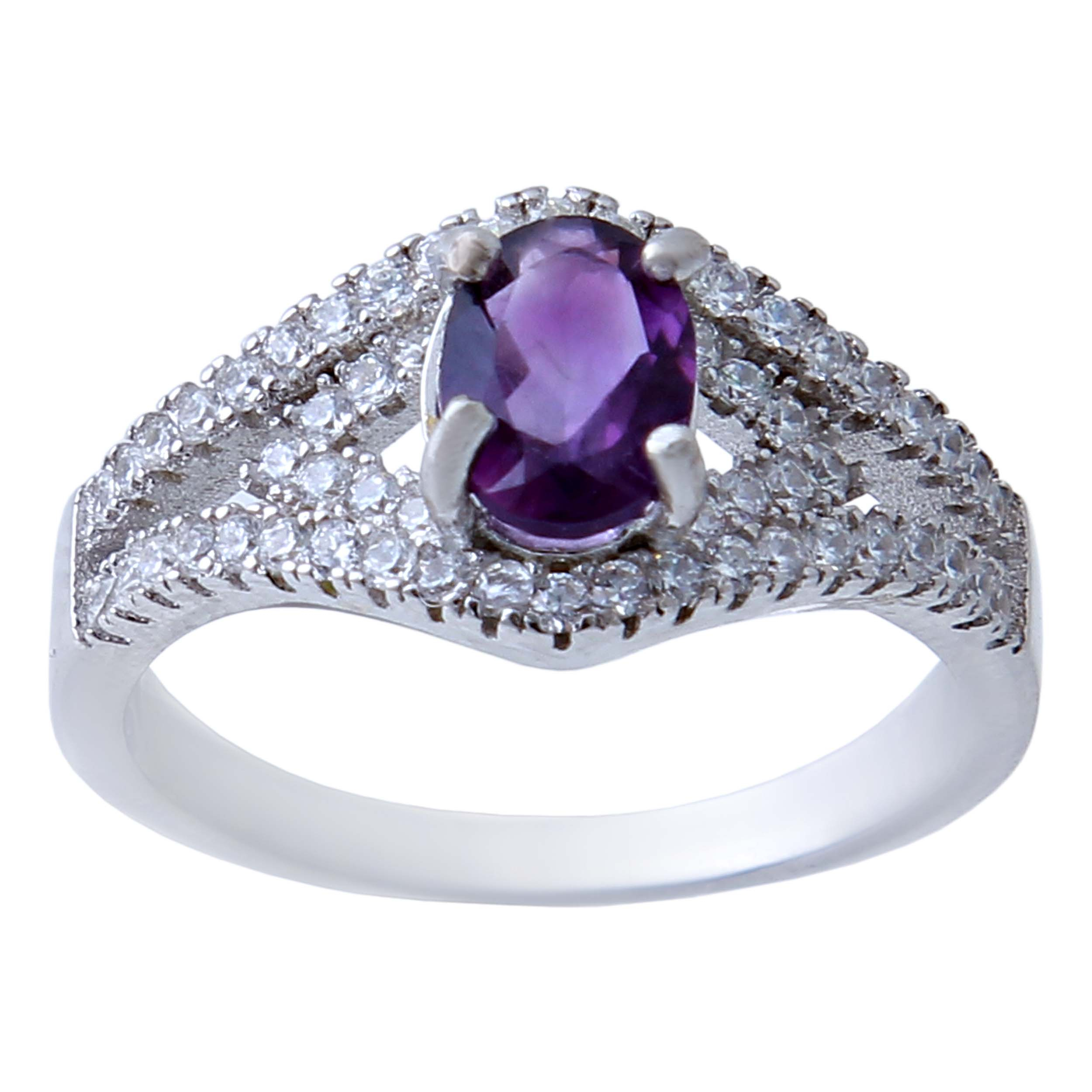 انگشتر نقره زنانه بازرگانی میلادی کد AWR-484