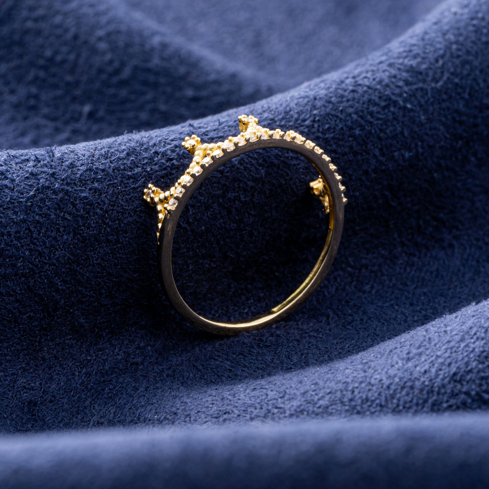 انگشتر طلا 18 عیار زنانه جواهری سون مدل 2726 -  - 3