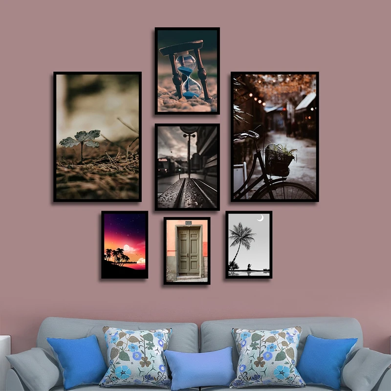 تابلو بکلیت طرح مدرن طبیعت مدل شاین اکلیلی B-1590 مجموعه 7 عددی