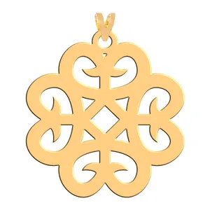 آویز گردنبند طلا 18 عیار زنانه فرشته مدل اسلیمی WNL-000026