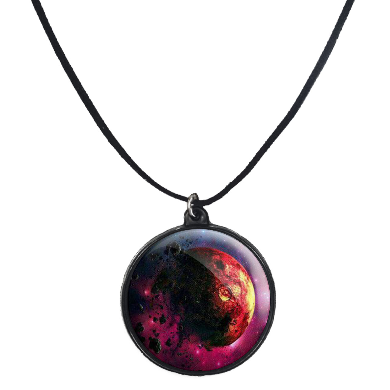 گردنبند پرمانه طرح سیاره ها کد pmb.25105 مدل دو طرفه