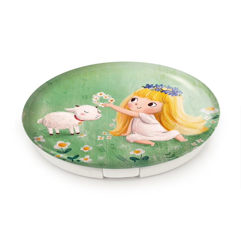 آینه جیبی خندالو طرح دخترانه فانتزی مدل تاشو کد 25744