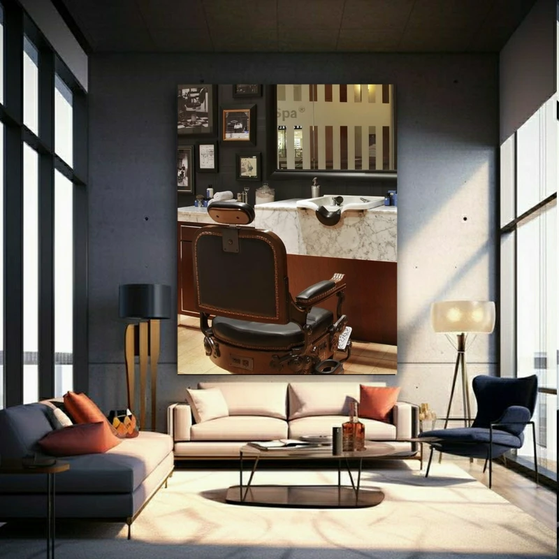 استیکر طرح سالن آرایشگاه  کد BK1311