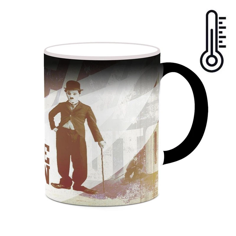 ماگ حرارتی کاکتی طرح چارلی چاپلین Charlie Chaplin مدل mgh25466