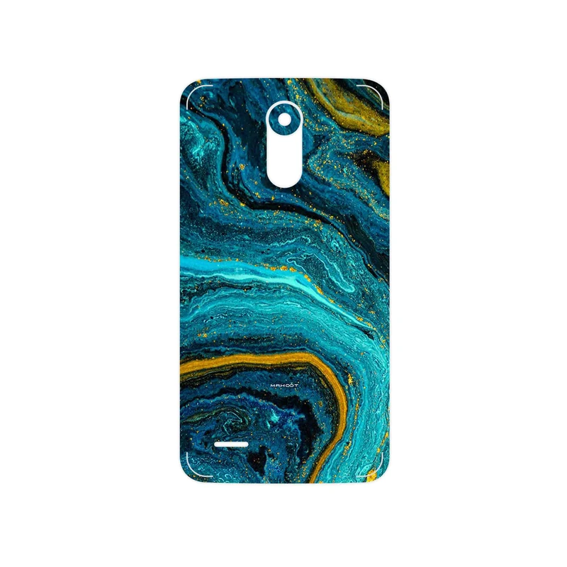 برچسب پوششی ماهوت مدل Turquoise marblewith golden streaks مناسب برای گوشی موبایل ال جی Stylus 3