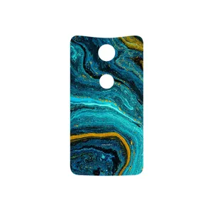 MAHOOT Turquoise marblewith golden streaks Cover Sticker for Google Nexus 6